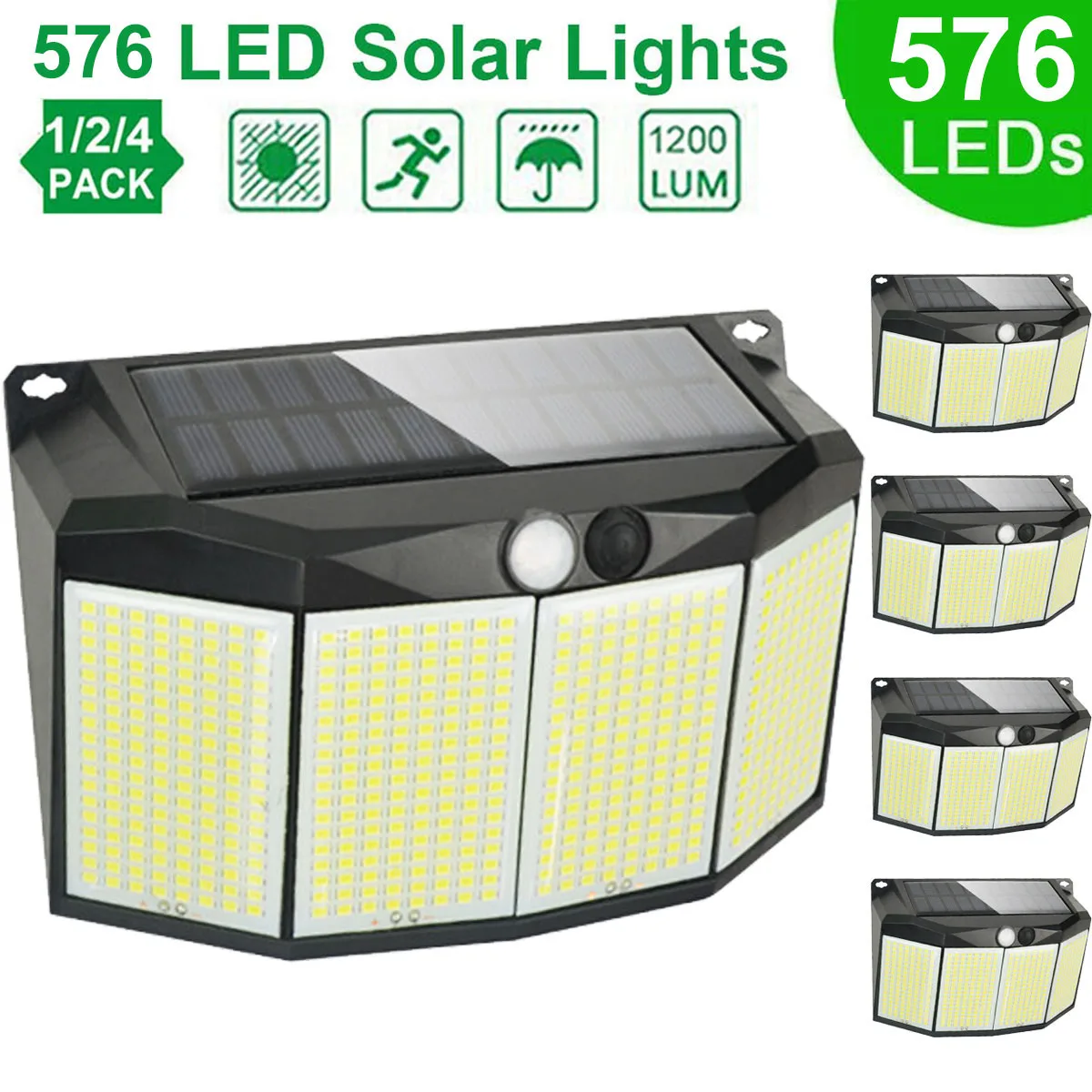 Outdoor Solar Lamp 576 LED Light with Motion Sensor, Waterproof, 3 Working Modes Solar Powered Security Lamp Garden Patio Decor
Outdoor Solar Lamp 576 LED Light with Motion Sensor, Waterproof, 3 Working Modes Solar Powered Security Lamp Garden Patio Decor