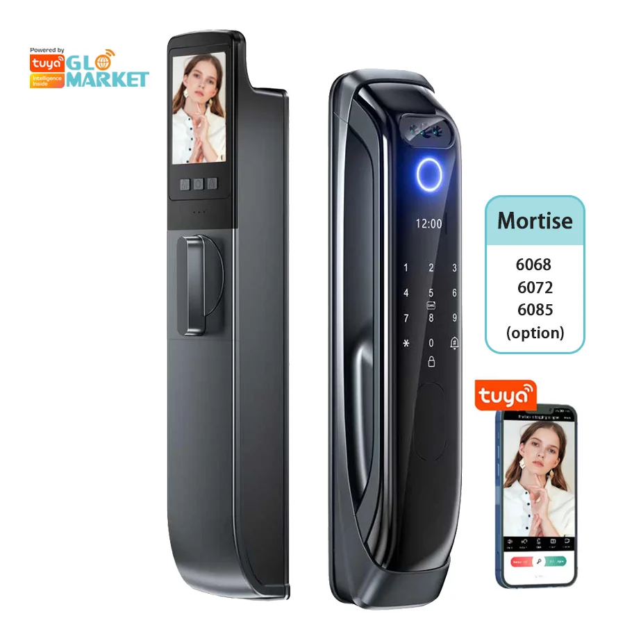 Tuya Wifi Automatic Digital Lock 3d Face Recognition Fingerprint Card Unlock Cerradura Inteligente Biometric Front Door Lock
Tuya Wifi Automatic Digital Lock 3d Face Recognition Fingerprint Card Unlock Cerradura Inteligente Biometric Front Door Lock