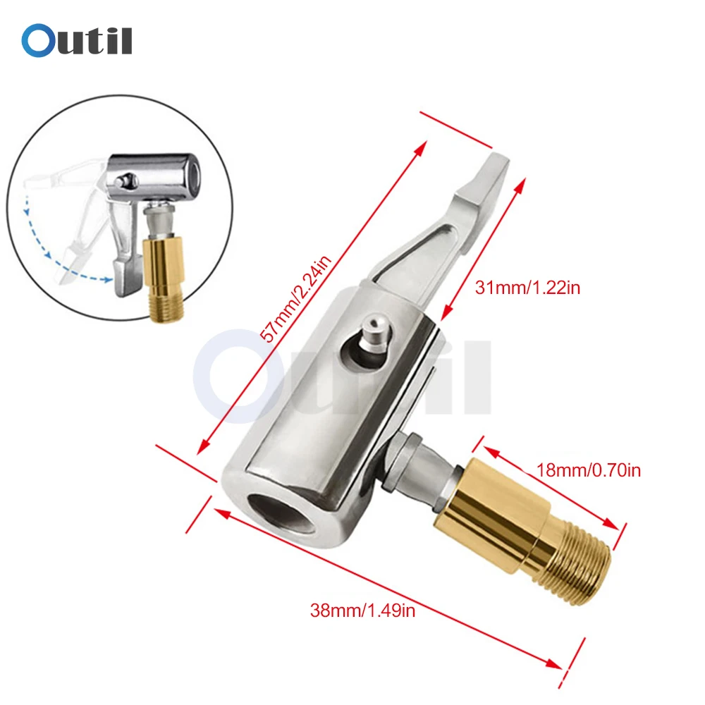 Portable Tire Nozzle Clamp Inflatable Pump Connector Car Tire Air Chuck Inflator Compressor Can Be Deflated Valve Adapter
Portable Tire Nozzle Clamp Inflatable Pump Connector Car Tire Air Chuck Inflator Compressor Can Be Deflated Valve Adapter