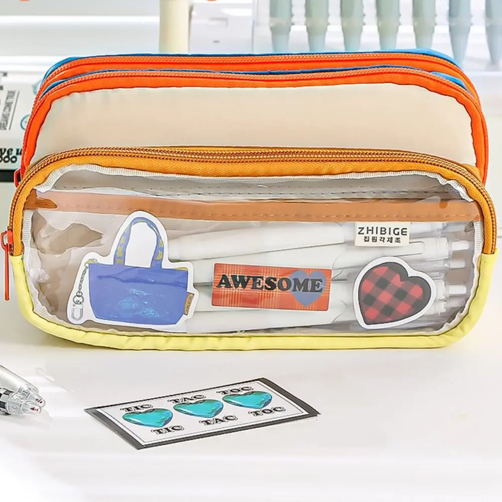 Multi Layer Pencil Pouch Assorted Colors Dust Prevention Pencil Storage Bag Large Capacity Badge Display Stationery Bag Student
Multi Layer Pencil Pouch Assorted Colors Dust Prevention Pencil Storage Bag Large Capacity Badge Display Stationery Bag Student