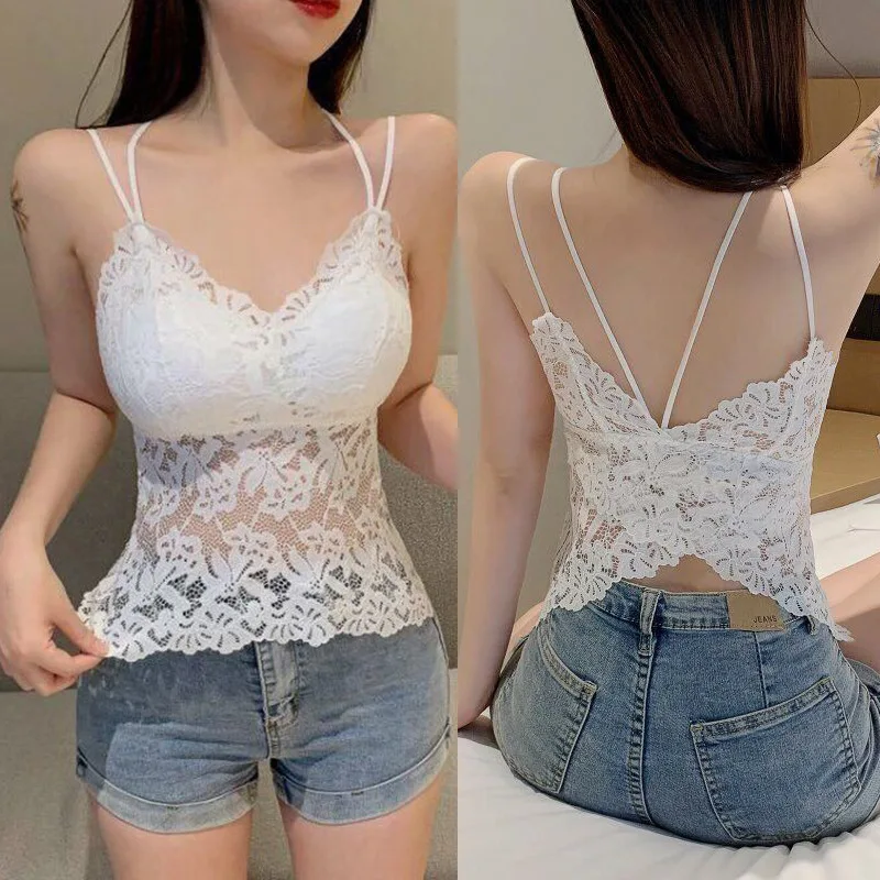 Sexy Lace Camisole for Women Butterfly Back Sleeveless Top with Padded Bra Slim Fit Versatile Vest
Sexy Lace Camisole for Women Butterfly Back Sleeveless Top with Padded Bra Slim Fit Versatile Vest