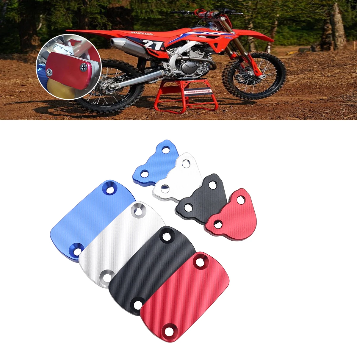 For Honda CRF150R CRF250X CRF250RX Motorcycle CNC Front Rear Brake Fluid Reservoir Cap Cover CRF250F CRF450R CRF450X CRF450RX RL
For Honda CRF150R CRF250X CRF250RX Motorcycle CNC Front Rear Brake Fluid Reservoir Cap Cover CRF250F CRF450R CRF450X CRF450RX RL