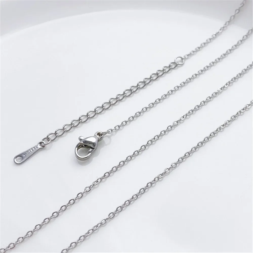 Titanium Steel Stainless Steel Non Fading Flat O-shaped Necklace Collarbone Chain Vacuum Plated Fine Neck Chain DIY Jewelry L051
Titanium Steel Stainless Steel Non Fading Flat O-shaped Necklace Collarbone Chain Vacuum Plated Fine Neck Chain DIY Jewelry L051