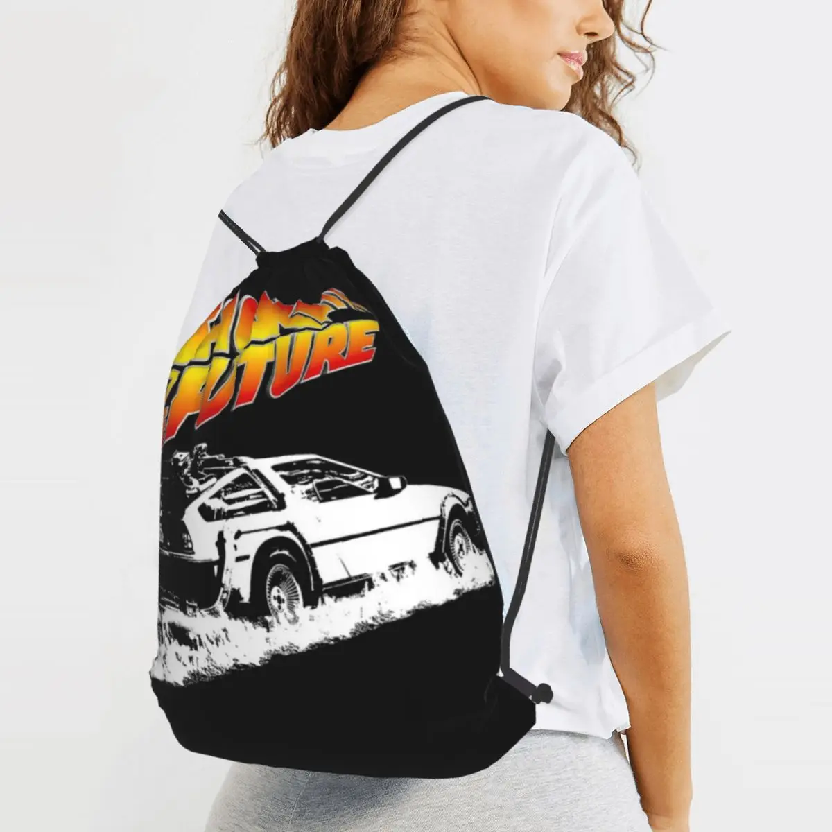 Retro Back To The Future Backpacks Fashion Drawstring Bags Shoes Bag Book Bags for Travel Students
Retro Back To The Future Backpacks Fashion Drawstring Bags Shoes Bag Book Bags for Travel Students