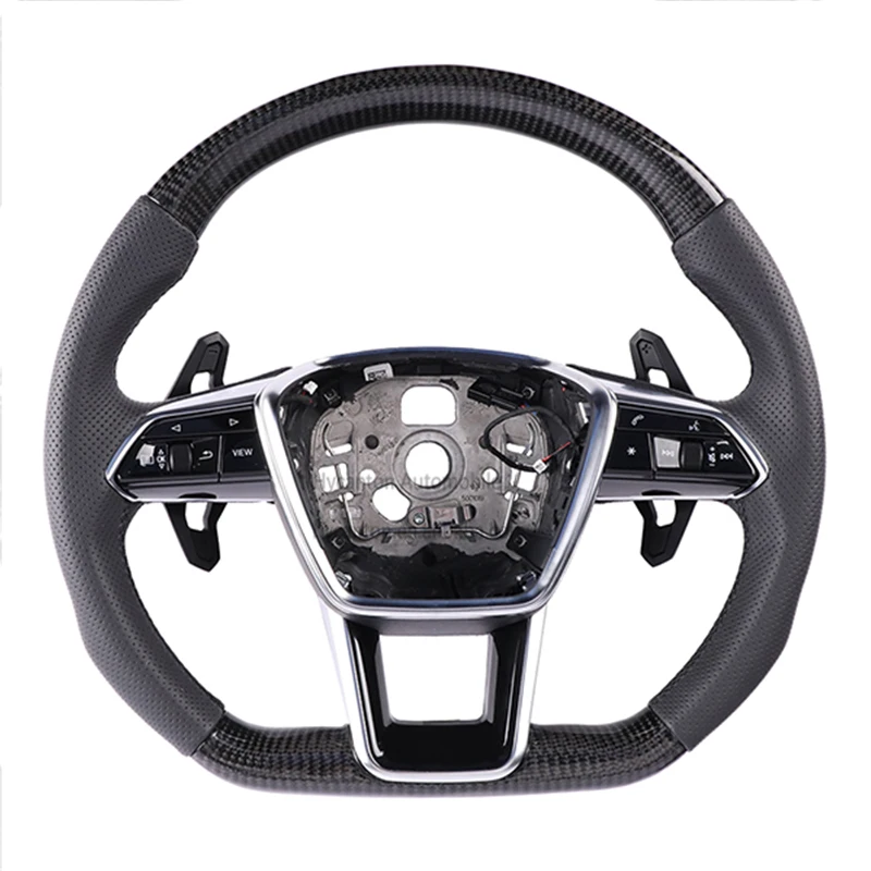 Оптовая продажа популярного перфорированного кожаного руля из углеродного волокна с кнопками для Audi A4 A6 A7 A7L A8 Q5 Q7 автомобильного руля
Оптовая продажа популярного перфорированного кожаного руля из углеродного волокна с кнопками для Audi A4 A6 A7 A7L A8 Q5 Q7 автомобильного руля