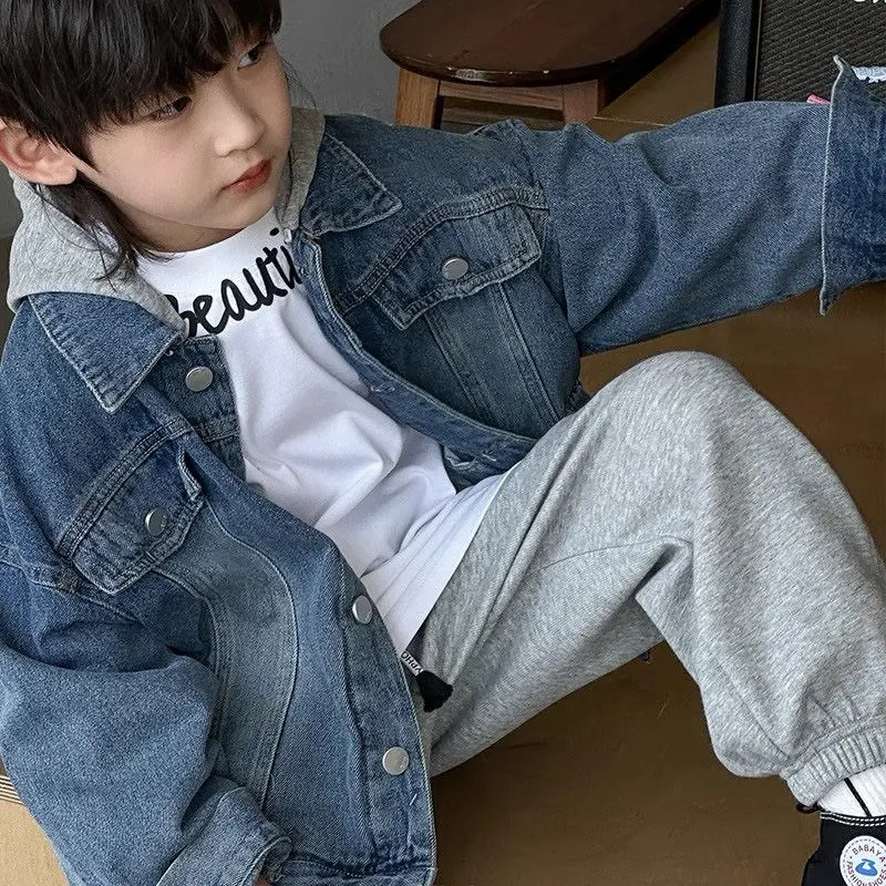 5-12 Years Spring Autumn Boys Denim Jacket Korean Version Children Jeans Coats For Boy Outerwear Birthday Gift New Kids Clothes
5-12 Years Spring Autumn Boys Denim Jacket Korean Version Children Jeans Coats For Boy Outerwear Birthday Gift New Kids Clothes