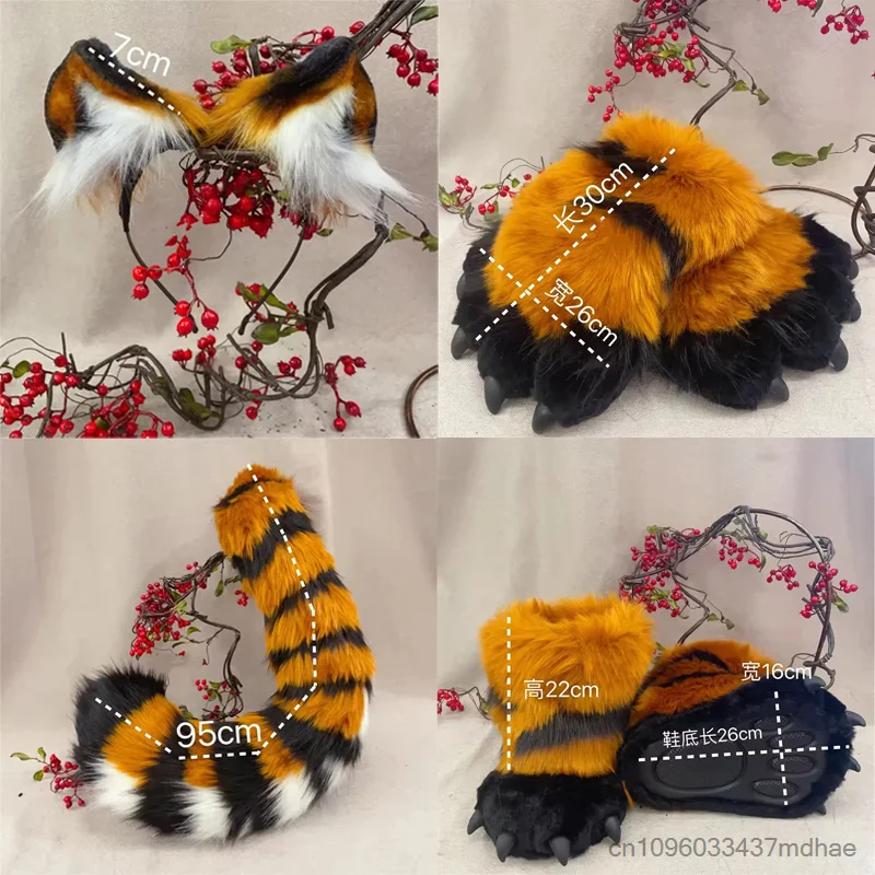 Tiger Cosplay Ears Hairhoop Headwear Tail Gloves Shoes Full Props Fursuit Fox Lolita Party Performance Costume Aaccessories
Tiger Cosplay Ears Hairhoop Headwear Tail Gloves Shoes Full Props Fursuit Fox Lolita Party Performance Costume Aaccessories