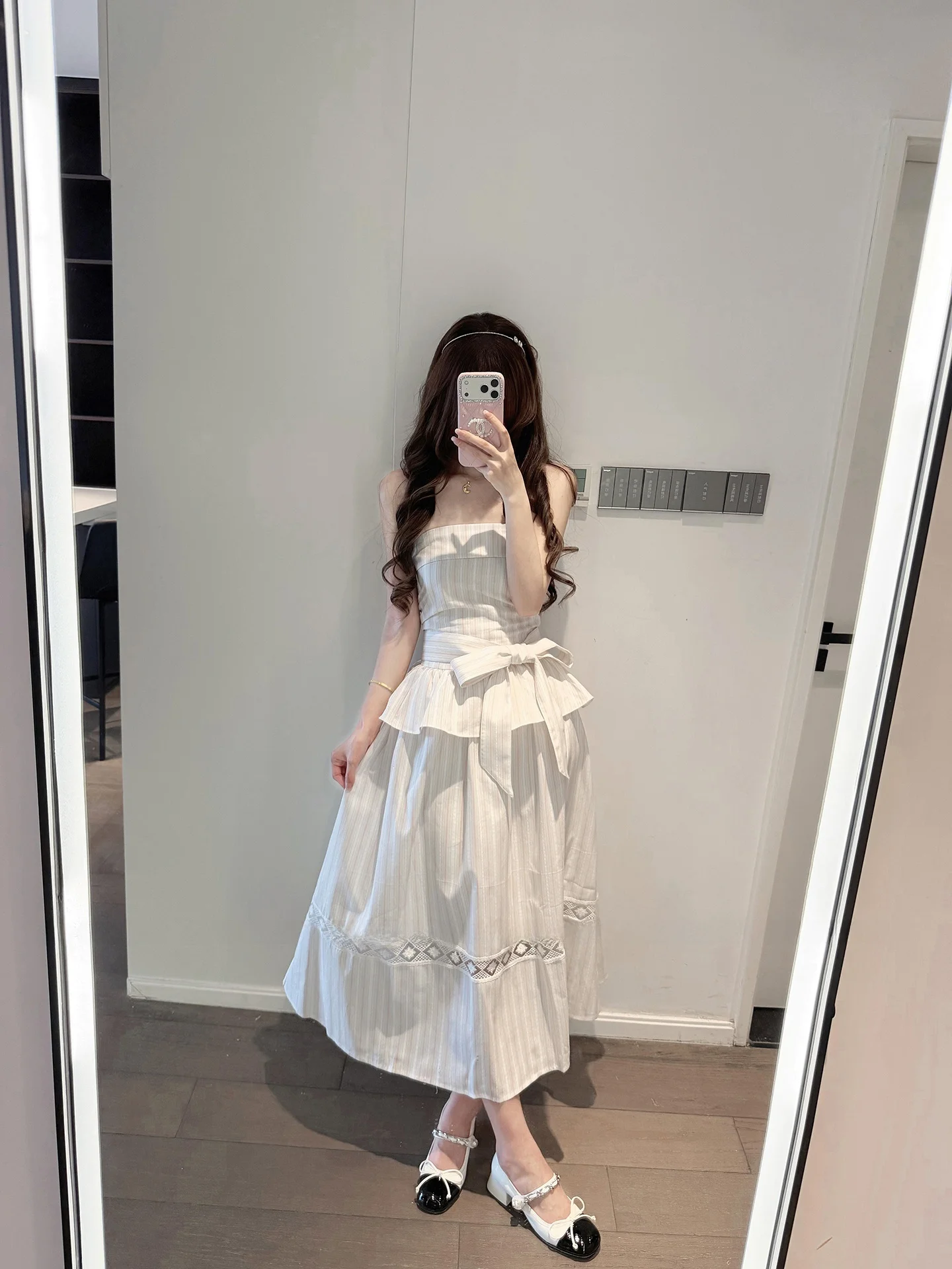 Sweet Style Striped Strap Dress Women's Knot Waist Cinch Tie Long Dress High-End Feeling A-Line Skirt Sleeveless
Sweet Style Striped Strap Dress Women's Knot Waist Cinch Tie Long Dress High-End Feeling A-Line Skirt Sleeveless