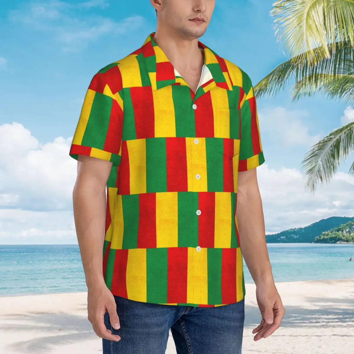 Гавайские рубашки с флагом Ямайки в стиле регги Раста Лев, Гавайские рубашки, модная мужская рубашка с коротким рукавом для лета, пляжа, мужские топы на пуговицах
Гавайские рубашки с флагом Ямайки в стиле регги Раста Лев, Гавайские рубашки, модная мужская рубашка с коротким рукавом для лета, пляжа, мужские топы на пуговицах
