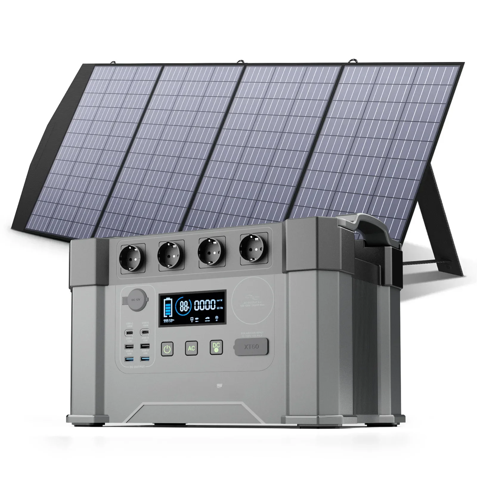 1092Wh/1451Wh with 200W Foldable Solar Panel Complete with Adjustable Kickstand Waterproof IP67 & Durable
1092Wh/1451Wh with 200W Foldable Solar Panel Complete with Adjustable Kickstand Waterproof IP67 & Durable