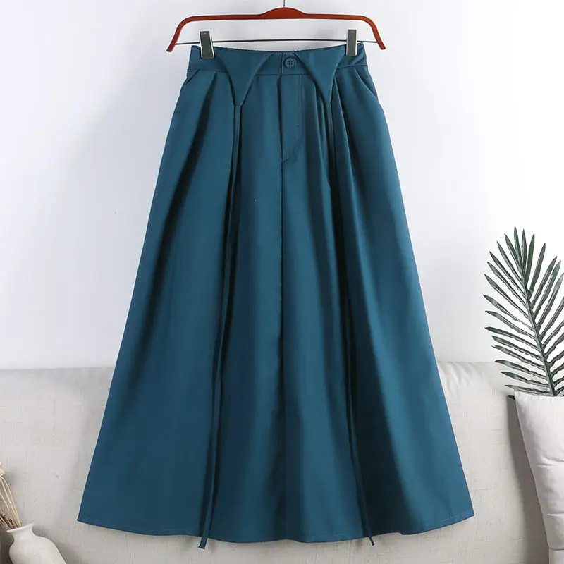 2022 Autumn Semi-Elastic High Waist Skirt Women Solid Color Bandage Mid-length A-Line Large Swing Skirt Female Elegant Jupe h233
2022 Autumn Semi-Elastic High Waist Skirt Women Solid Color Bandage Mid-length A-Line Large Swing Skirt Female Elegant Jupe h233
