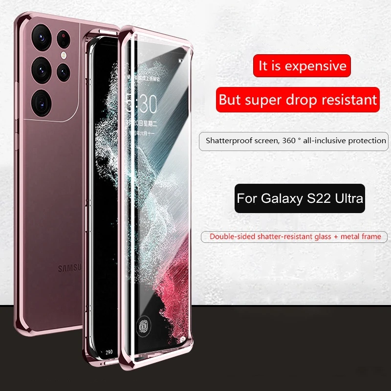 Clear Magnetic Tempered Glass Case For Samsung Galaxy S23 Ultra Shockproof Metal Bumper Cover For Galaxy S23 Plus S22 Ultra
Clear Magnetic Tempered Glass Case For Samsung Galaxy S23 Ultra Shockproof Metal Bumper Cover For Galaxy S23 Plus S22 Ultra