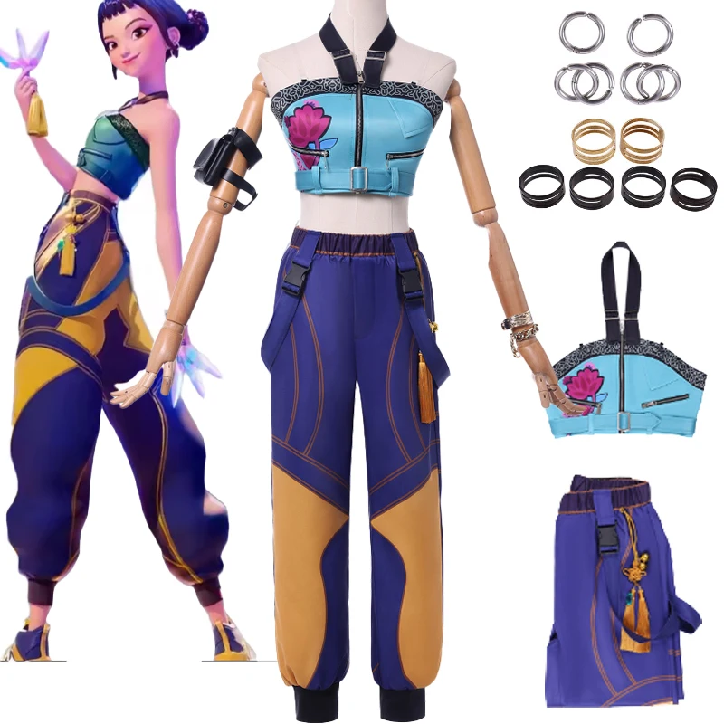 Anime KPop Demon Hunter Squad Cosplay Zoe Cosplay Costume Girls Full Set Group Suit For Halloween Party Clothing 
Anime KPop Demon Hunter Squad Cosplay Zoe Cosplay Costume Girls Full Set Group Suit For Halloween Party Clothing