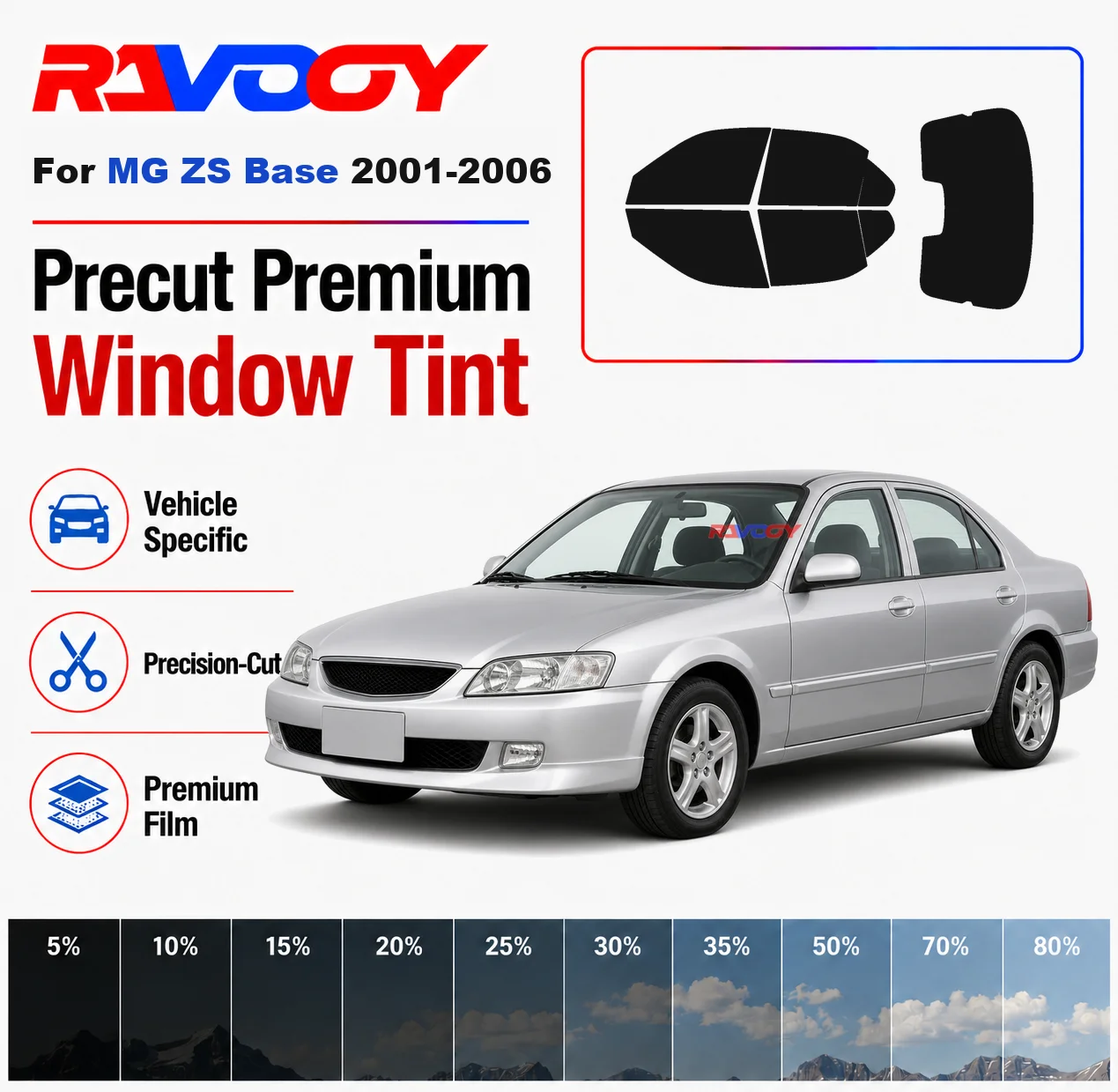 Premium Precut Window Tint Kit Front Windows Rear Windows Rear Windshield For MG ZS Base 2001-2006 Car Solar Nano Ceramic Film
Premium Precut Window Tint Kit Front Windows Rear Windows Rear Windshield For MG ZS Base 2001-2006 Car Solar Nano Ceramic Film