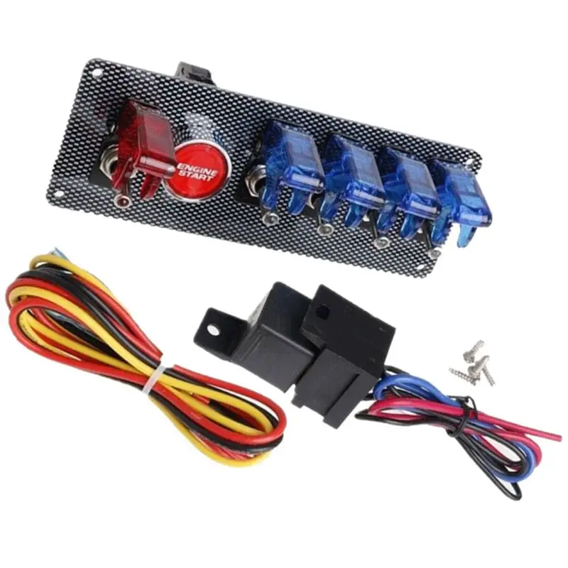 Classy-Ignition Switch Panel Gaming Car Engine Firing Button Ignition Switch Panel 12V 5 In 1 LED Toggle Switch
Classy-Ignition Switch Panel Gaming Car Engine Firing Button Ignition Switch Panel 12V 5 In 1 LED Toggle Switch