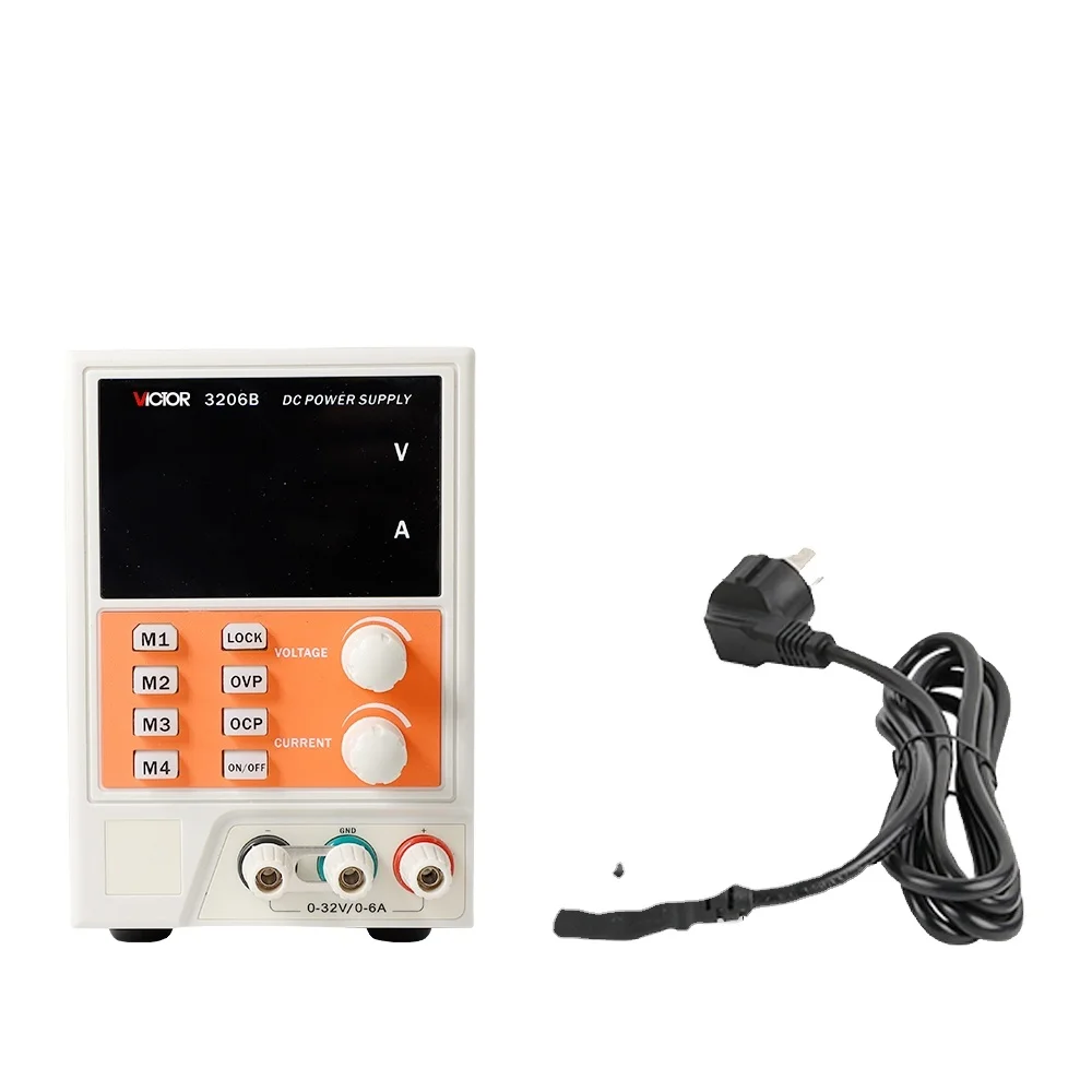 Victor 3206 Настольный источник питания постоянного тока, 4-значный дисплей, стабилизация напряжения и тока
Victor 3206 Настольный источник питания постоянного тока, 4-значный дисплей, стабилизация напряжения и тока