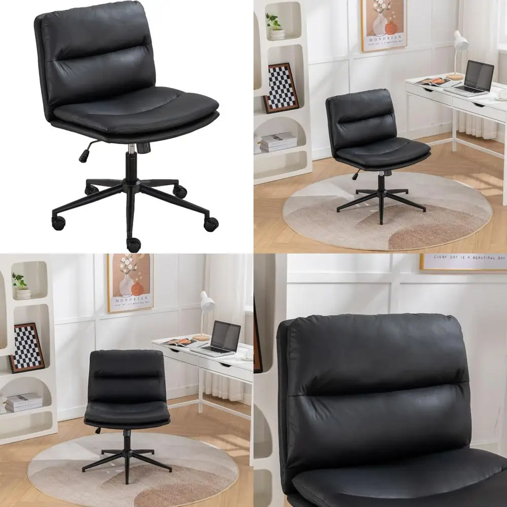 Универсальное поворотное кресло с перекрестными ножками, просторное сиденье, для офиса/туалетного столика, черное
Универсальное поворотное кресло с перекрестными ножками, просторное сиденье, для офиса/туалетного столика, черное