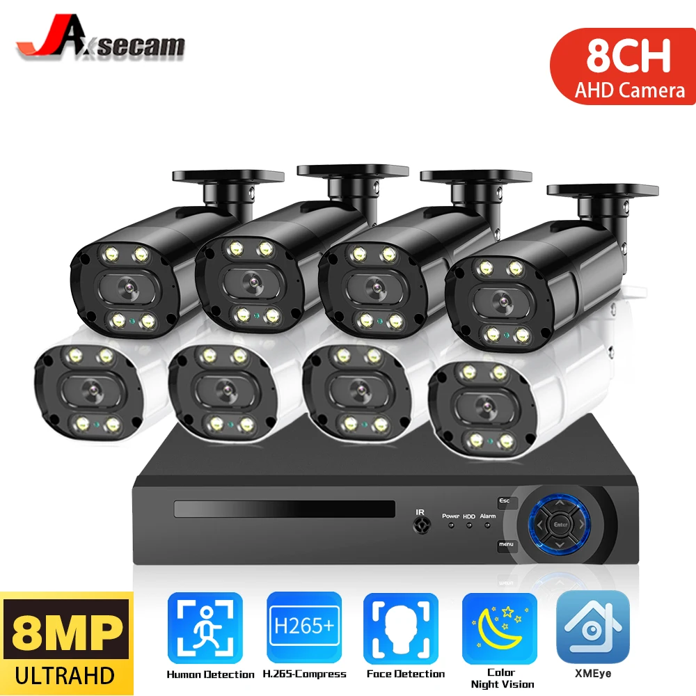 8MP HD 8CH AHD DVR Face Detection Color Night Motion Detection Outdoor Security Camera System SetCCTV Video Surveillance Kit
8MP HD 8CH AHD DVR Face Detection Color Night Motion Detection Outdoor Security Camera System SetCCTV Video Surveillance Kit