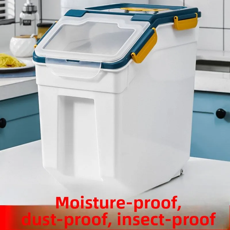 Sealed Pest-Proof Kitchen Storage Box Rice Tub 30kg 50kg Large Capacity Food Grade Plastic Rice Barrel for Home Use
Sealed Pest-Proof Kitchen Storage Box Rice Tub 30kg 50kg Large Capacity Food Grade Plastic Rice Barrel for Home Use