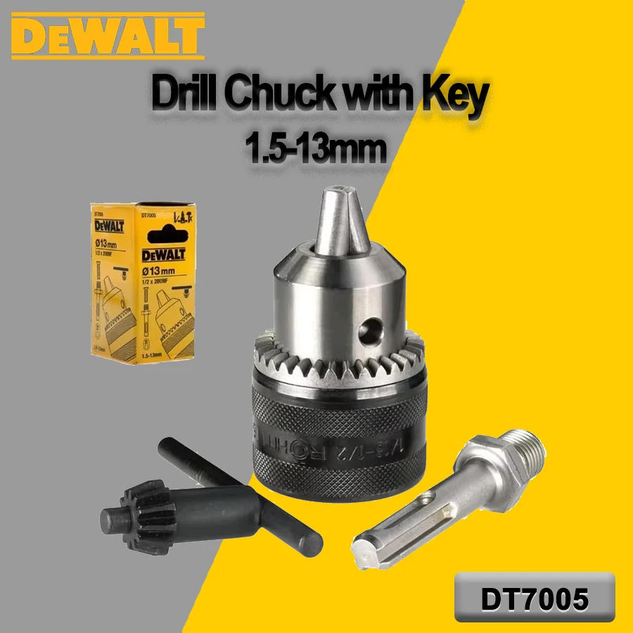 Сверлильный патрон DEWALT с ключом, патрон с ключом 1,5-13 мм, 1/2 x 20 UNF SDS-Plus, ударный гайковерт, бита DT7005
Сверлильный патрон DEWALT с ключом, патрон с ключом 1,5-13 мм, 1/2 x 20 UNF SDS-Plus, ударный гайковерт, бита DT7005