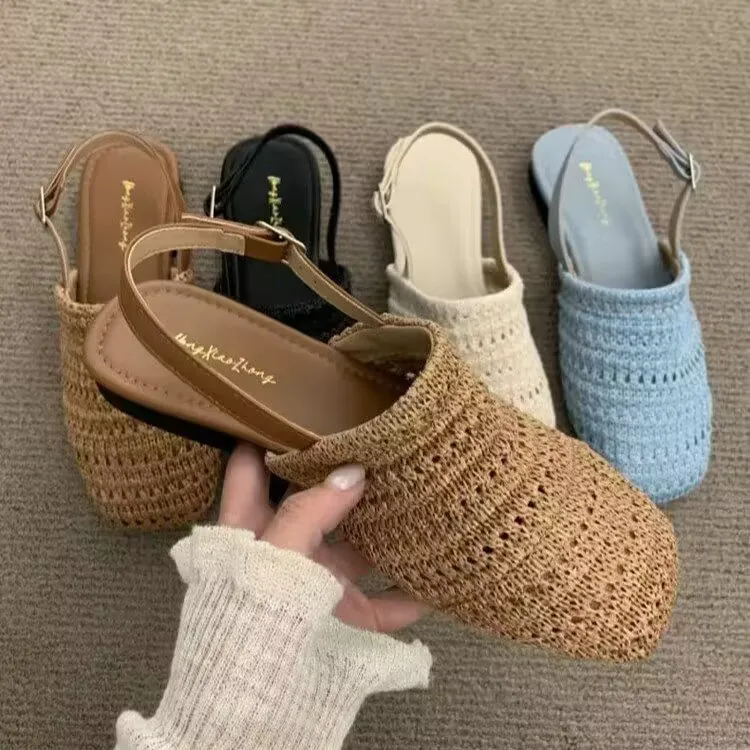 2026Summer New Block Heel Shallow Mouth Straw Bao Tou Back Empty Sandals Women's Shoes One Strap Low Heel Shoes
2026Summer New Block Heel Shallow Mouth Straw Bao Tou Back Empty Sandals Women's Shoes One Strap Low Heel Shoes