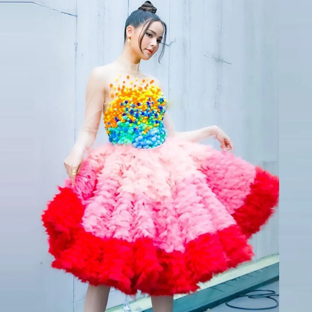 Gradient Ball Gown Dance Skirt Tiered Knee Length Chic Puffy Birthday Party Skirt Custom Made Holiday Skirt For Women Halloween
Gradient Ball Gown Dance Skirt Tiered Knee Length Chic Puffy Birthday Party Skirt Custom Made Holiday Skirt For Women Halloween