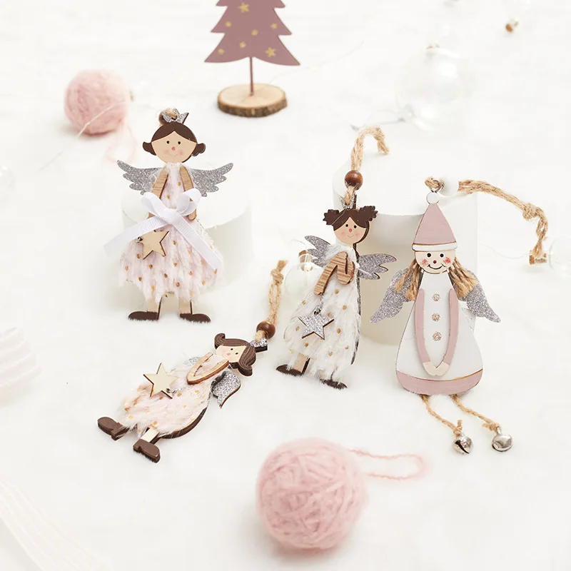 Pink Angel Girl Wooden Christmas Hanging Christmas Decoration Hanging Decoration Old Man Snowman Moose Decoration Arrangement 
Pink Angel Girl Wooden Christmas Hanging Christmas Decoration Hanging Decoration Old Man Snowman Moose Decoration Arrangement