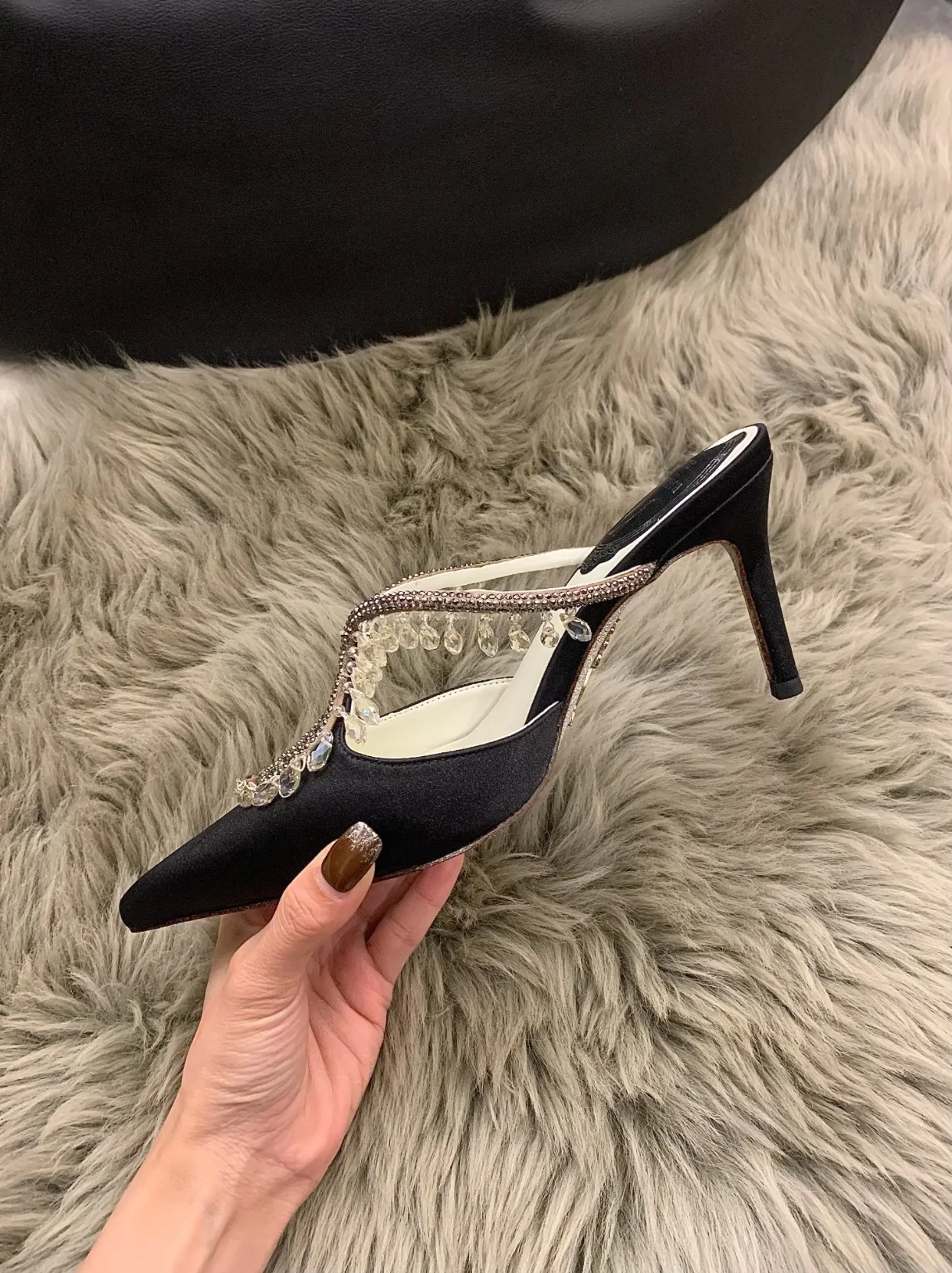 Spring Pointed Toe Ladies Slippers Casual Sandals Crystal Ankle Strap Female Pumps Slingback Slip On Women Shoes
Spring Pointed Toe Ladies Slippers Casual Sandals Crystal Ankle Strap Female Pumps Slingback Slip On Women Shoes