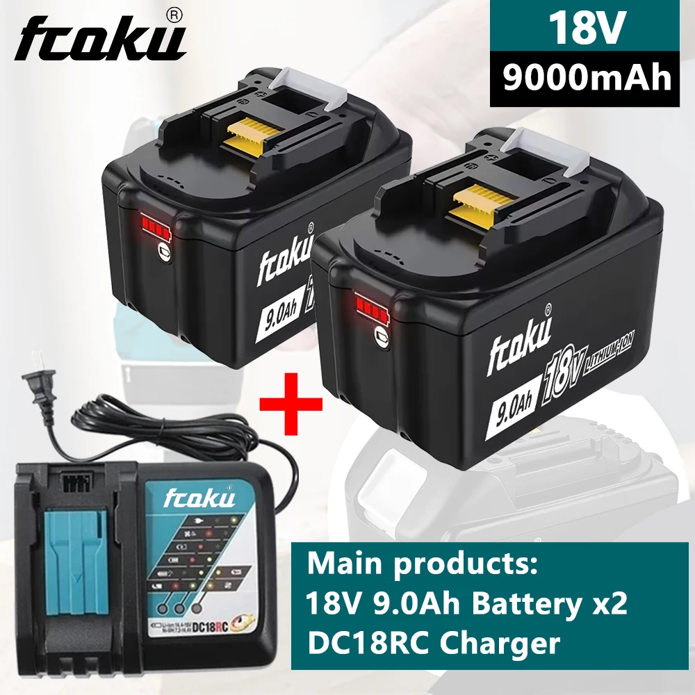Original 9Ah/6Ah/3Ah for Makita 18V Battery BL1830B BL1850B BL1850 BL1840 BL1860 BL1815 Replacement Li-ion Rechargeable Battery
Original 9Ah/6Ah/3Ah for Makita 18V Battery BL1830B BL1850B BL1850 BL1840 BL1860 BL1815 Replacement Li-ion Rechargeable Battery