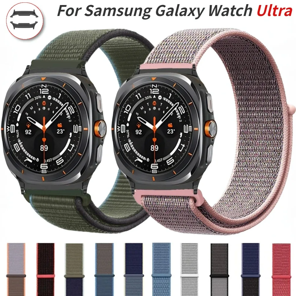 Nylon Strap for Samsung Galaxy Watch Ultra Bands 47mm Comfortable breathable wristband Correa for Galaxy Watch Ultra Sport Strap
Nylon Strap for Samsung Galaxy Watch Ultra Bands 47mm Comfortable breathable wristband Correa for Galaxy Watch Ultra Sport Strap