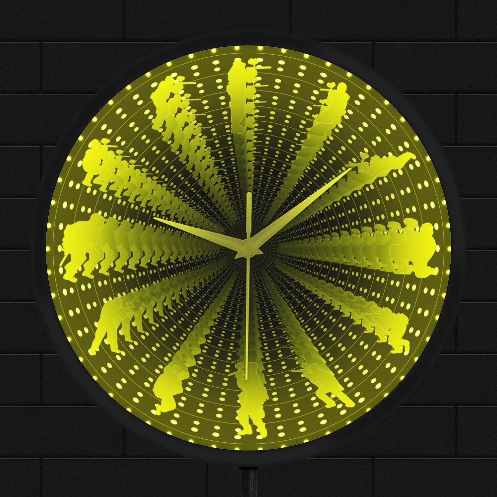 Paintball Infinity Mirror Wall Clock For Teenage Room Shooting Exercise Game Interstellar Vortex Lamp Tunnel Clock Glow In Dark
Paintball Infinity Mirror Wall Clock For Teenage Room Shooting Exercise Game Interstellar Vortex Lamp Tunnel Clock Glow In Dark