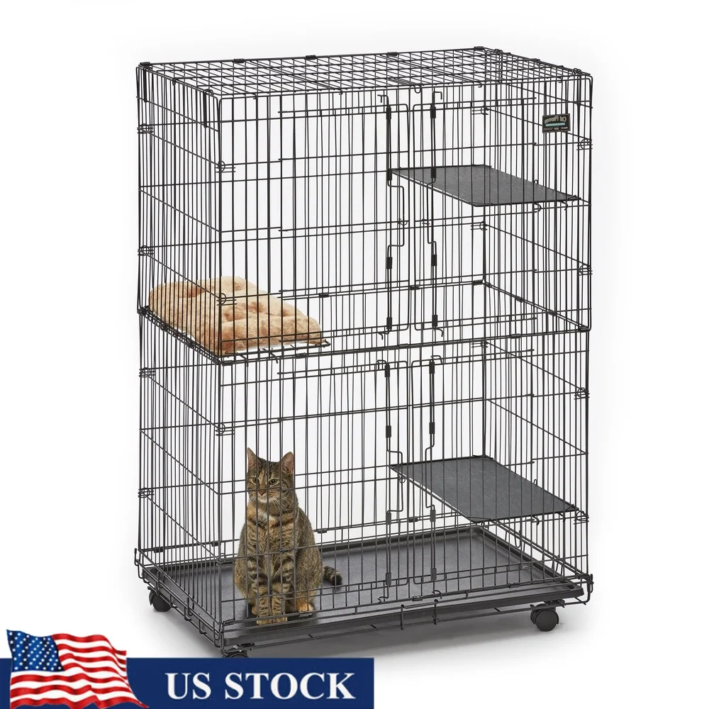 Collapsible Cat Playpen Large 51in Tall Indoor Outdoor Enclosure with Four Tiers Adjustable Benches Leakproof Floor Pan Dual
Collapsible Cat Playpen Large 51in Tall Indoor Outdoor Enclosure with Four Tiers Adjustable Benches Leakproof Floor Pan Dual