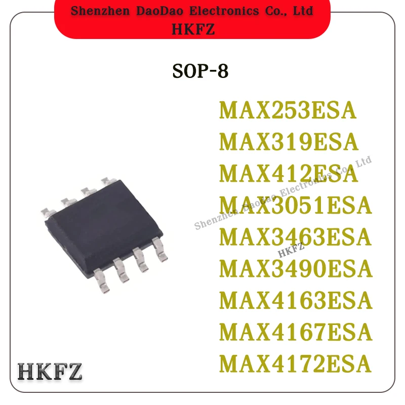 NEW MAX253ESA MAX319ESA MAX412ESA MAX3051ESA MAX3463ESA MAX3490ESA MAX4163ESA MAX4167ESA MAX4172ESA IC Chip SOP-8
NEW MAX253ESA MAX319ESA MAX412ESA MAX3051ESA MAX3463ESA MAX3490ESA MAX4163ESA MAX4167ESA MAX4172ESA IC Chip SOP-8