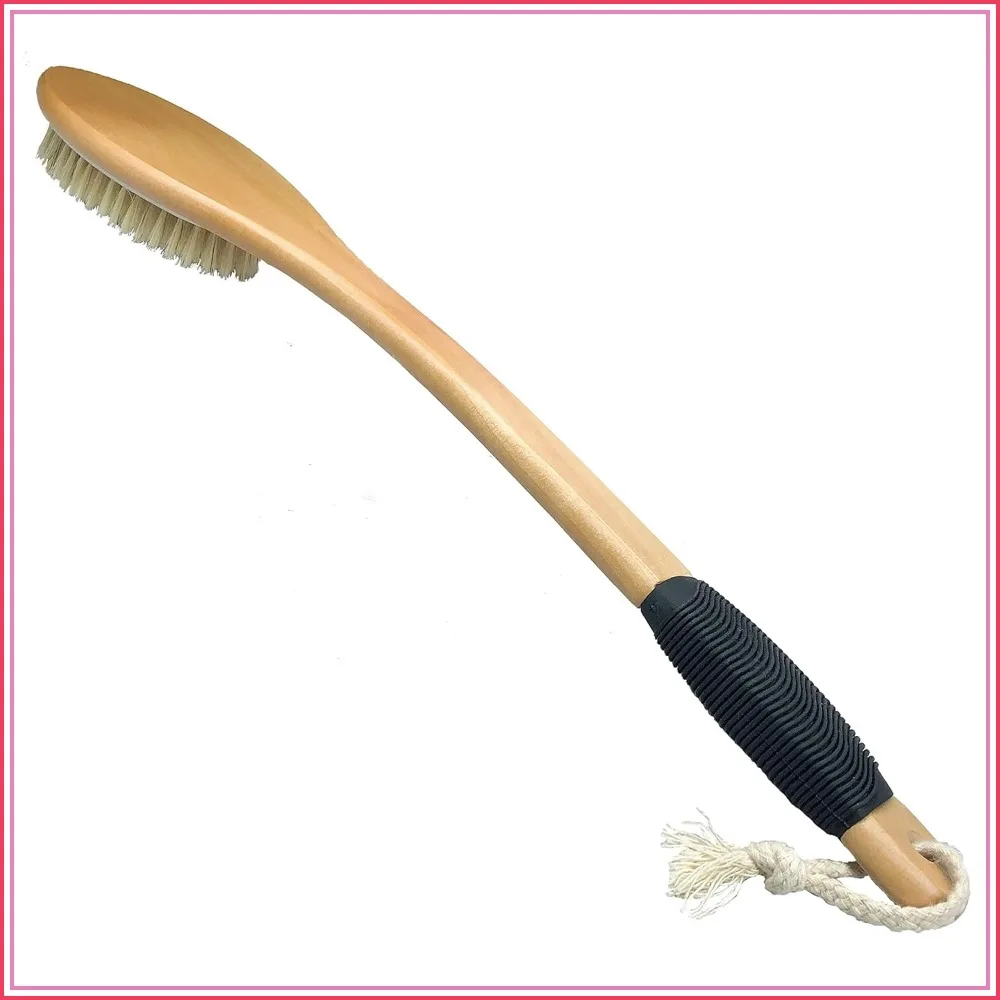 Curved Long Handle Bath Brush, Natural Bristle Scrubber for Back Exfoliating Wet or Dry
Curved Long Handle Bath Brush, Natural Bristle Scrubber for Back Exfoliating Wet or Dry