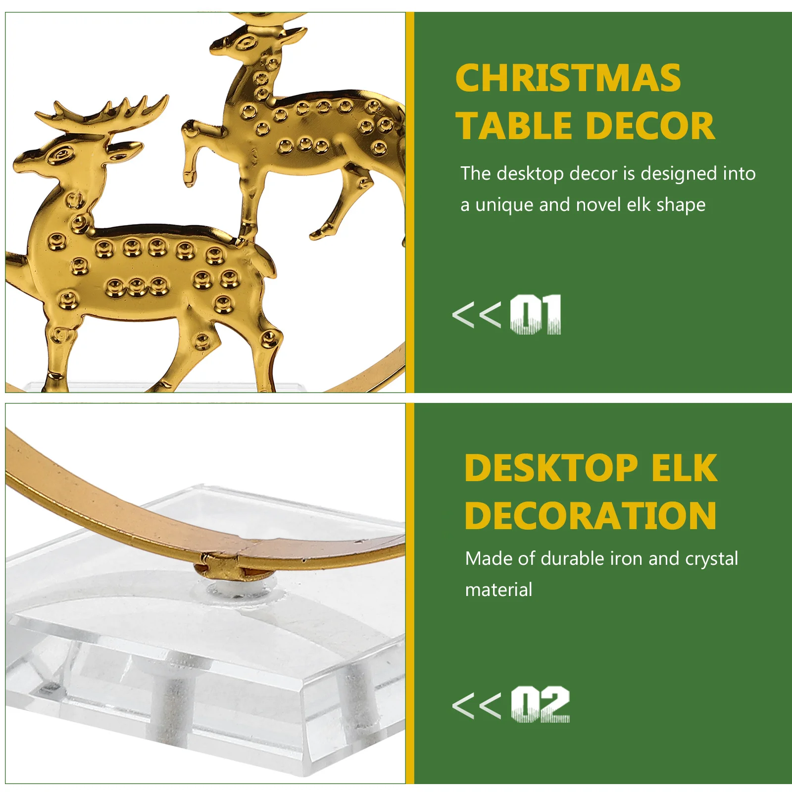 Exquisite Christmas Elk Adornment Tabletop Elk Ornament Sturdy Safe Long Term Use Gift Idea Christmas Table Decor
Exquisite Christmas Elk Adornment Tabletop Elk Ornament Sturdy Safe Long Term Use Gift Idea Christmas Table Decor