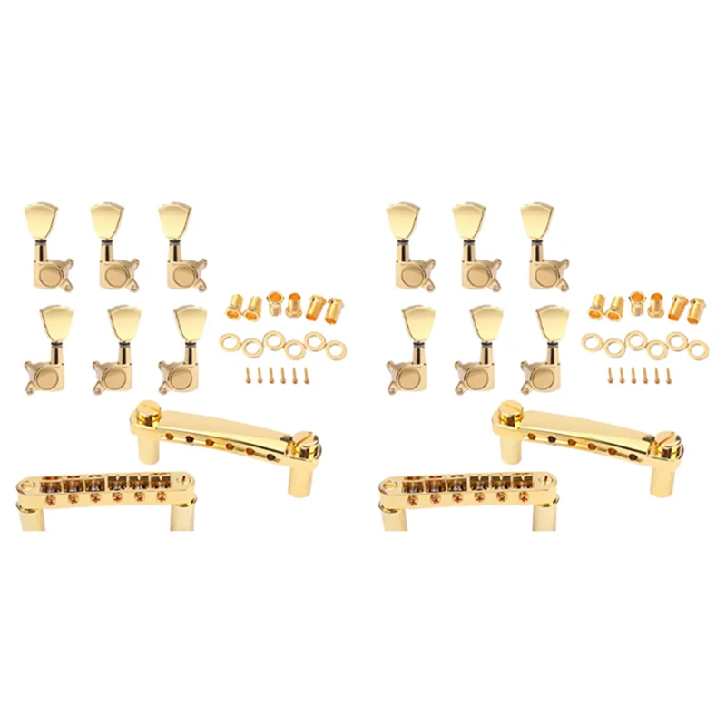 A64T-2 Set Gold String Saddle Tune-O-Matic Bridge&Tailpiece For Gb Lp Style Electric Guitar
A64T-2 Set Gold String Saddle Tune-O-Matic Bridge&Tailpiece For Gb Lp Style Electric Guitar