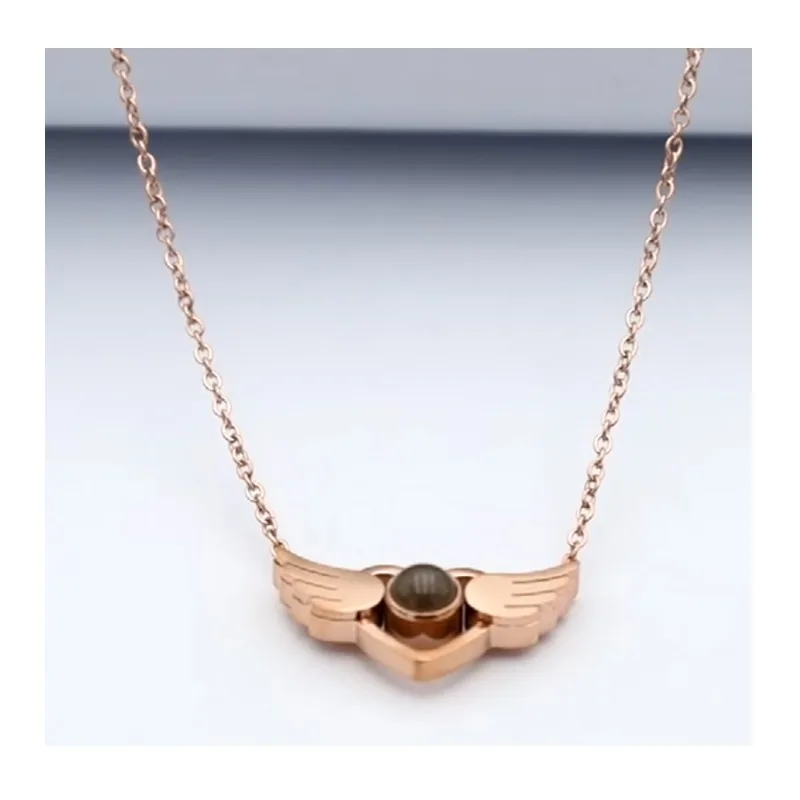 Angel Wings Projection Personality Necklace I Love You Necklace Wings Titanium Steel Does Not Fade Love Pendant Personality Tren
Angel Wings Projection Personality Necklace I Love You Necklace Wings Titanium Steel Does Not Fade Love Pendant Personality Tren
