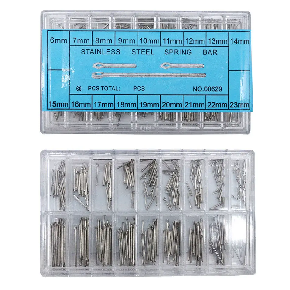 360pcs/box Stainless Steel Watch Strap Link Pins 6mm-23mm/8mm-25mm Cotter Bar Assortment Watch band Repair Accessories Link Pin
360pcs/box Stainless Steel Watch Strap Link Pins 6mm-23mm/8mm-25mm Cotter Bar Assortment Watch band Repair Accessories Link Pin