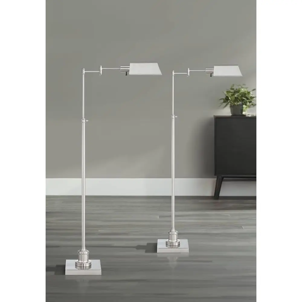 Jenson Traditional armhouse 54" Tall Standing loor Lamps Set o 2 Lights Swing Arm Phary Task Adjustable Silver Brus
Jenson Traditional armhouse 54" Tall Standing loor Lamps Set o 2 Lights Swing Arm Phary Task Adjustable Silver Brus