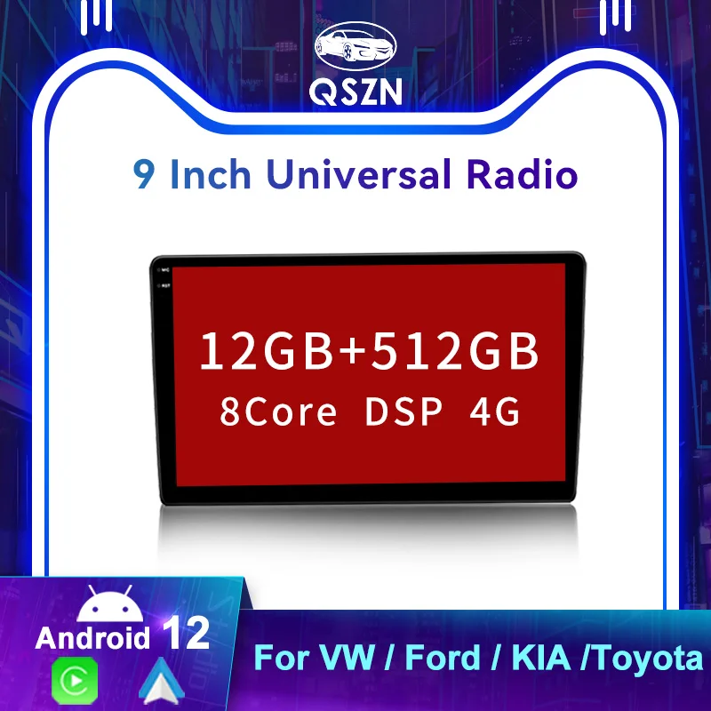 QSZN Android 12 Wireless Carplay Universal 2 Din 9” Android Auto GPS 4G 2K Autoradio For VW Volkswagen Nissan Toyota Hyundai
QSZN Android 12 Wireless Carplay Universal 2 Din 9” Android Auto GPS 4G 2K Autoradio For VW Volkswagen Nissan Toyota Hyundai