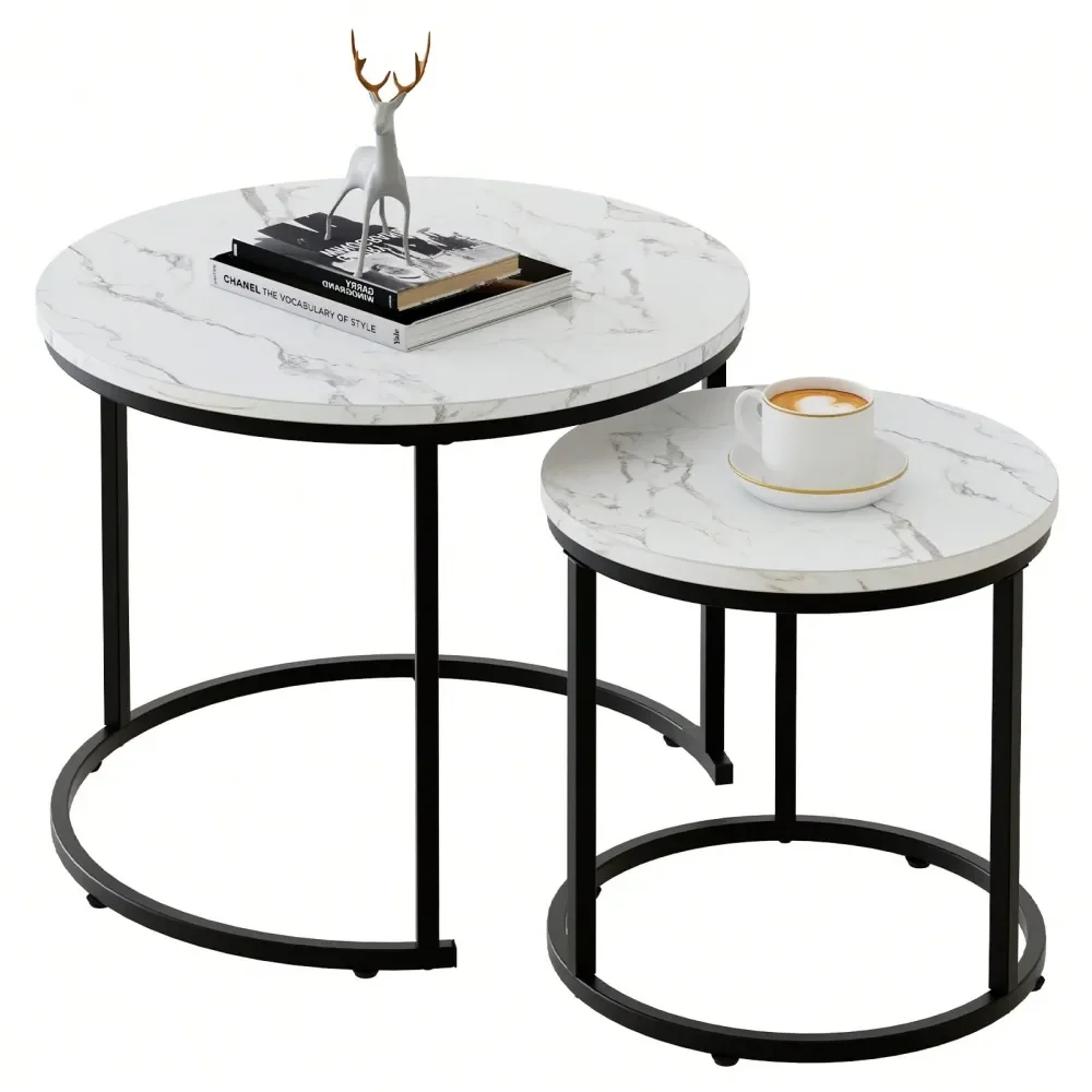 Nesting Coffee Table Side Table Set of 2 End Tables for Living Room Bedroom Balcony,White Faux Marble Wooden Table 31IN Accent
Nesting Coffee Table Side Table Set of 2 End Tables for Living Room Bedroom Balcony,White Faux Marble Wooden Table 31IN Accent