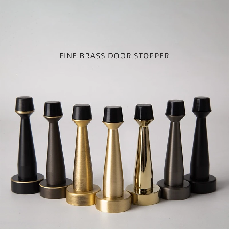 Brass Door Stopper Wall Mounted Drill Install Rubber Bumper Heavy Duty Anti Impact Bedroom Kitchen Bathroom Customizable Colors
Brass Door Stopper Wall Mounted Drill Install Rubber Bumper Heavy Duty Anti Impact Bedroom Kitchen Bathroom Customizable Colors