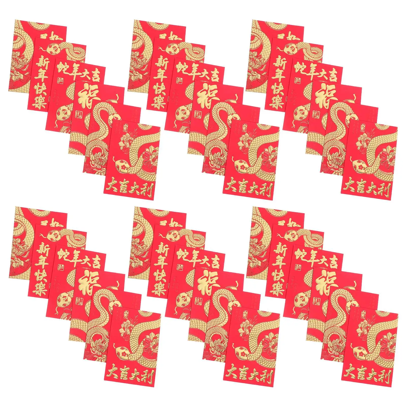36 Pcs Year of The Snake Red Envelope Spring Festival Packet Pocket Traditional Paper Party Packets
36 Pcs Year of The Snake Red Envelope Spring Festival Packet Pocket Traditional Paper Party Packets