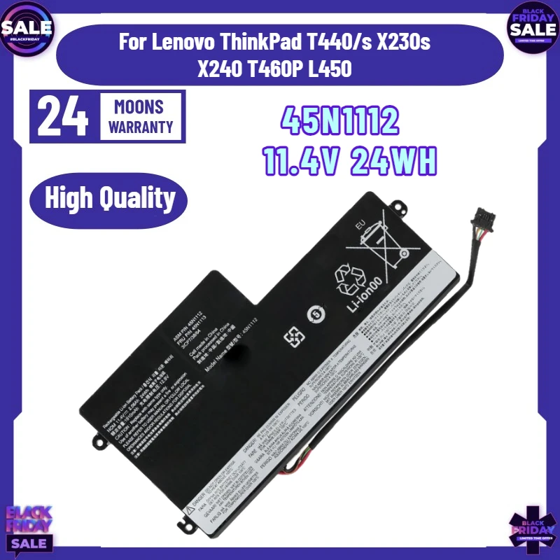New 45N1112 Battery for Lenovo ThinkPad T440/s X230s X240 T460P L450 Laptop Battery 11.4V 24WH
New 45N1112 Battery for Lenovo ThinkPad T440/s X230s X240 T460P L450 Laptop Battery 11.4V 24WH