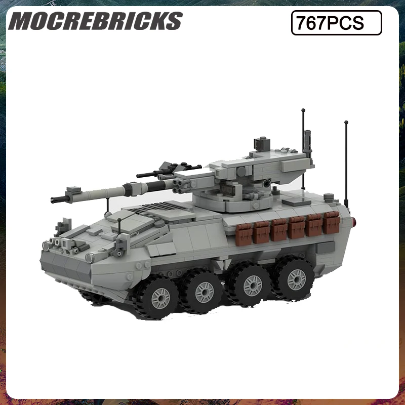 Military Series M1128 Stryker MGS Artillery System MOC Assembling Building Blocks Model DIY Children's Toys Christmas Gifts
Military Series M1128 Stryker MGS Artillery System MOC Assembling Building Blocks Model DIY Children's Toys Christmas Gifts