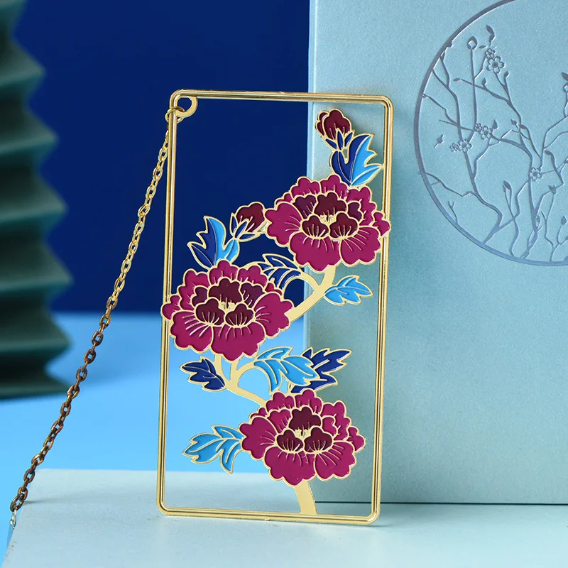 National Style Rich Flower Bookmark Pendant DIY Chain Book Clip Craft Metal Hollow Book Marks Stationery Decor Pagination Gift
National Style Rich Flower Bookmark Pendant DIY Chain Book Clip Craft Metal Hollow Book Marks Stationery Decor Pagination Gift