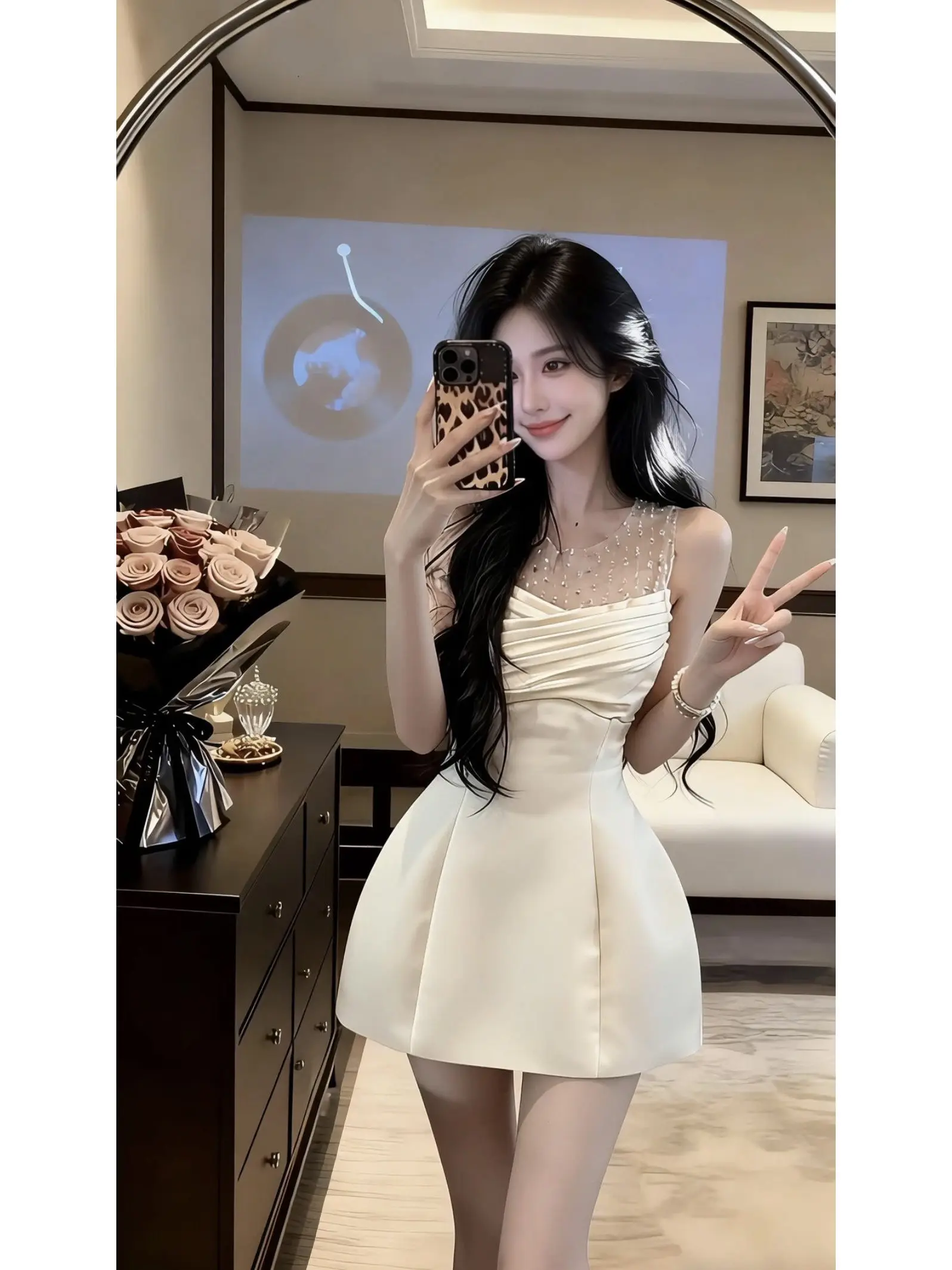 Sexy Mesh Splice A-Line Short Dress Women's plus Size High Waist Gown Casual Spring Season round Neck Sleeveless Elegant
Sexy Mesh Splice A-Line Short Dress Women's plus Size High Waist Gown Casual Spring Season round Neck Sleeveless Elegant