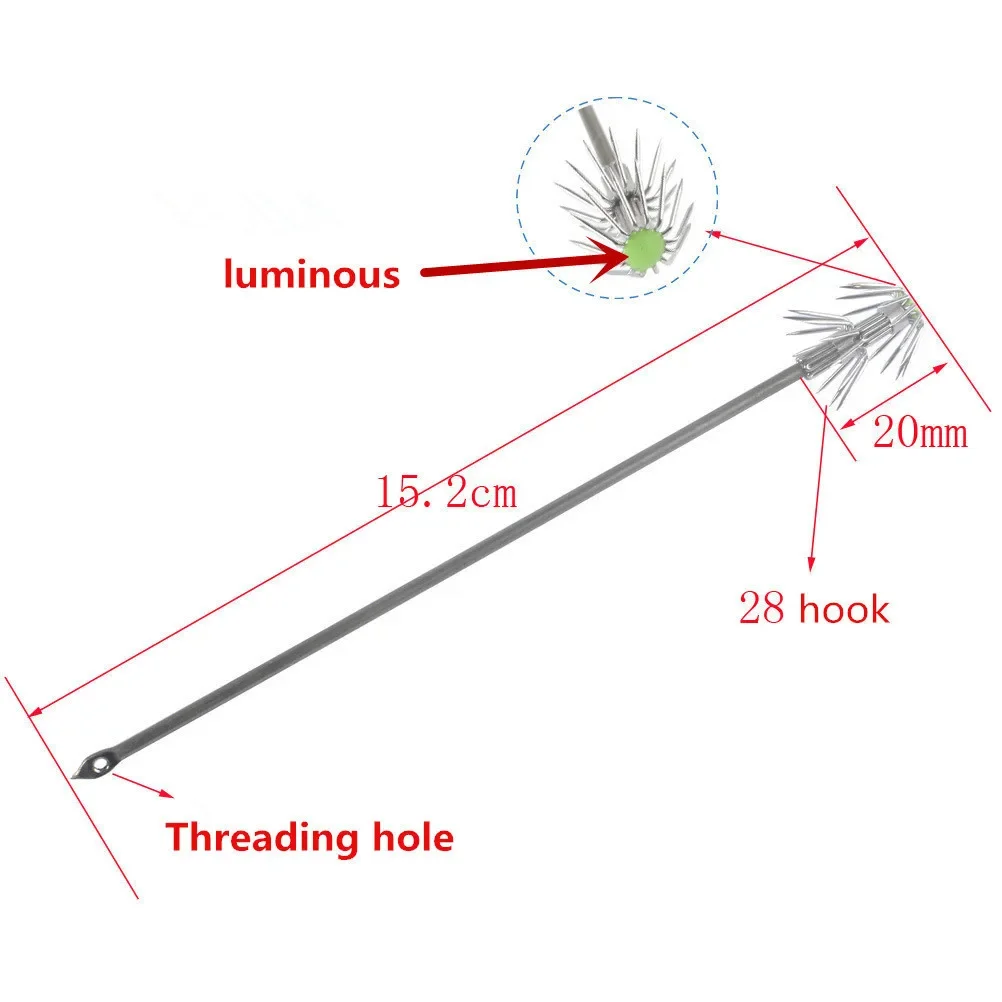 10pcs Stainless Steel Squid Hooks Luminous Lure Umbrella Ring Sea Needle Octopus Cuttlefish Accessories Saltwater Fishing Tools
10pcs Stainless Steel Squid Hooks Luminous Lure Umbrella Ring Sea Needle Octopus Cuttlefish Accessories Saltwater Fishing Tools