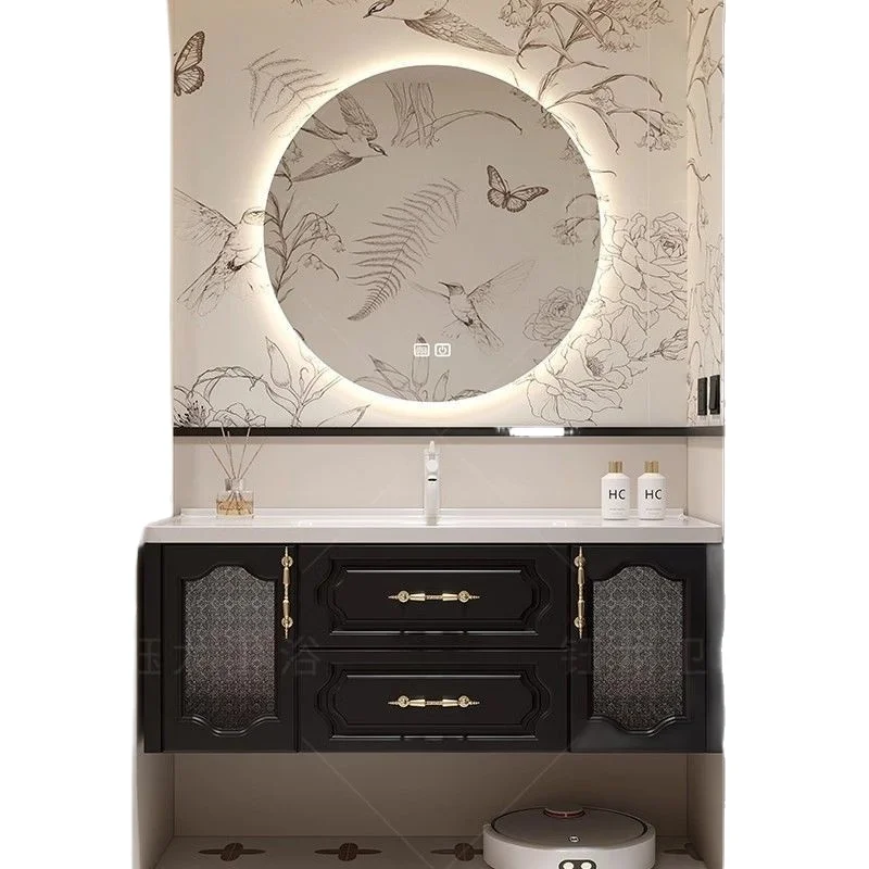 French retro bathroom cabinet combination ceramic integrated basin washbasin bathroom washbasin
French retro bathroom cabinet combination ceramic integrated basin washbasin bathroom washbasin