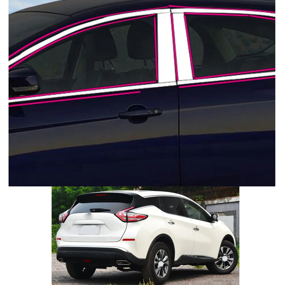 For Nissan Murano 2015 2016 2017 2018 2019 2020 2021 Car Sticker Garnish Pillar Window Middle Strip Trim Frame Hoods
For Nissan Murano 2015 2016 2017 2018 2019 2020 2021 Car Sticker Garnish Pillar Window Middle Strip Trim Frame Hoods